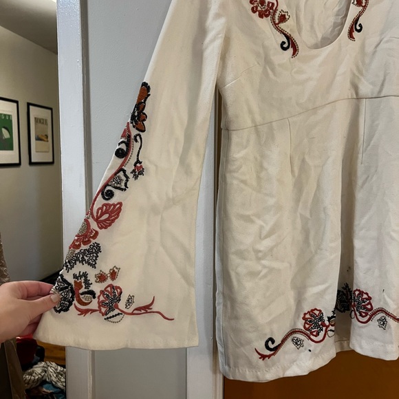 Free People Folk Embroidered Dress - Picture 3 of 5